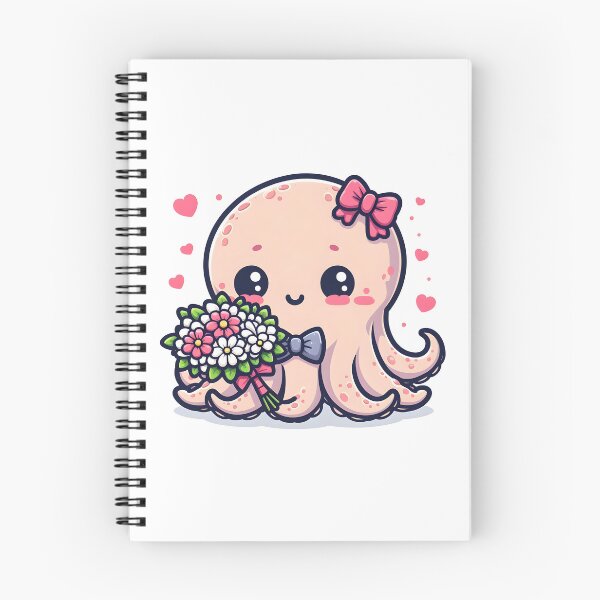Item preview, Kawaii Blushing Kraken With A Cute Bow Tie designed and sold by CanvasCutie.