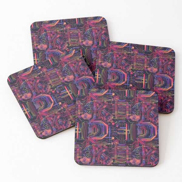 Item preview, Psychedelic rainbow circuit board  designed and sold by NuttyCottage.