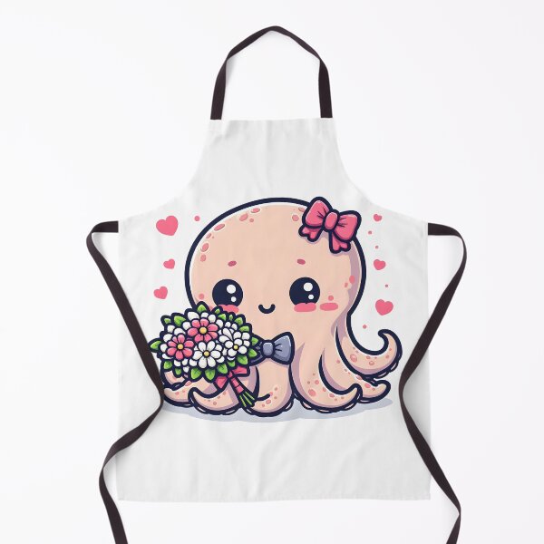 Item preview, Kawaii Blushing Kraken With A Cute Bow Tie designed and sold by CanvasCutie.