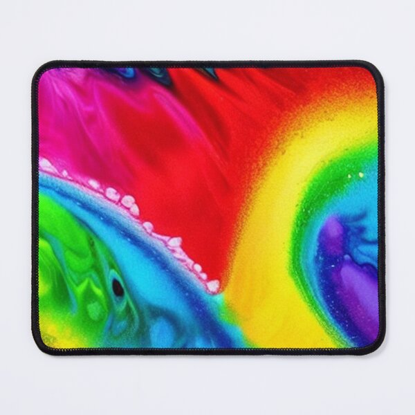 Artikelvorschau, Regenbogen- und Schwarz-Fluid-Art-Abstrakte Leinwandmalerei, Serie 1 von 2 entworfen und verkauft von GingerEccentric.
