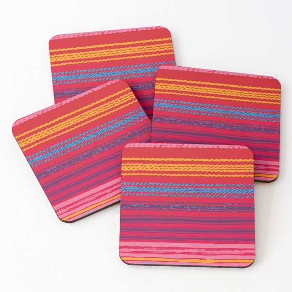 Item preview, Hot pink rainbow stripes mexican sarape blanket vibrant poncho  designed and sold by T-Mex.