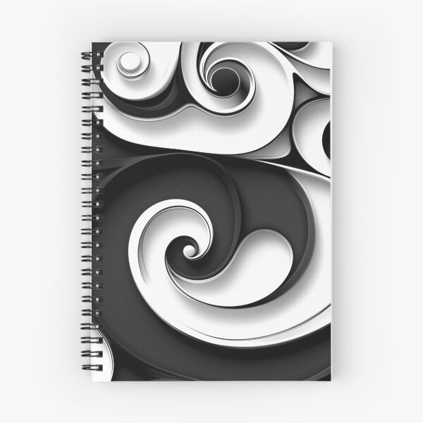 Item preview, Abstract black and white swirl pattern, caravaggesque, rococo whimsy designed and sold by Margival.