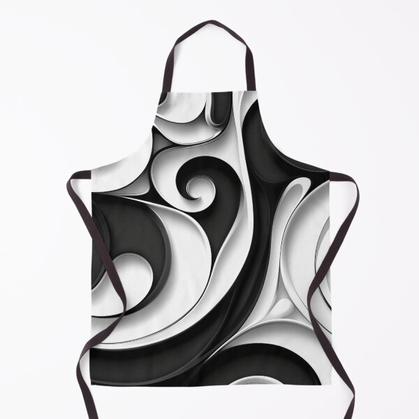 Item preview, Abstract black and white swirl pattern, caravaggesque, rococo whimsy designed and sold by Margival.