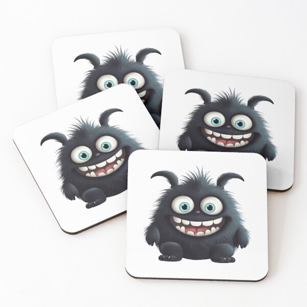 Item preview, Fluffy Blue Eyed Monster designed and sold by NicolasGlowArt.