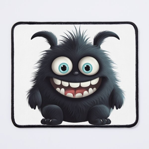 Item preview, Fluffy Blue Eyed Monster designed and sold by NicolasGlowArt.