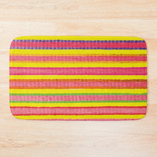 Item preview, Watercolor textile mexican folk art serape blanket maximalist stripes pastel colors designed and sold by T-Mex.