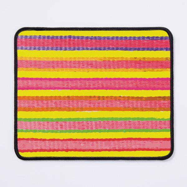 Item preview, Watercolor textile mexican folk art serape blanket maximalist stripes pastel colors designed and sold by T-Mex.