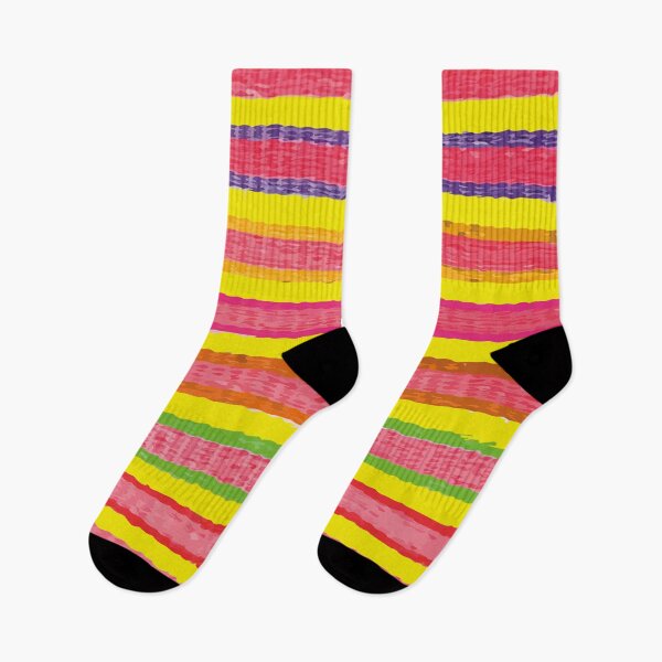 Item preview, Watercolor textile mexican folk art serape blanket maximalist stripes pastel colors designed and sold by T-Mex.