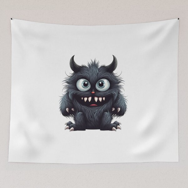 Item preview, Smiling Fluffy Monster designed and sold by NicolasGlowArt.