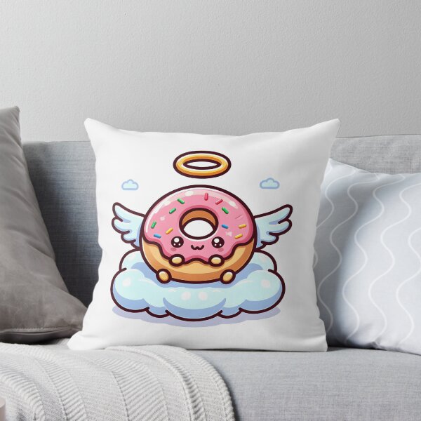 Item preview, Kawaii Donut: Wearing Angel Wings designed and sold by CanvasCutie.