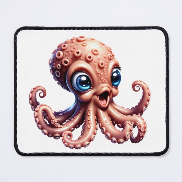 Item preview, Cute baby cartoon octopus ilustration designed and sold by Inspyralia.