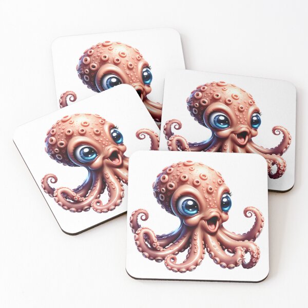 Item preview, Cute baby cartoon octopus ilustration designed and sold by Inspyralia.