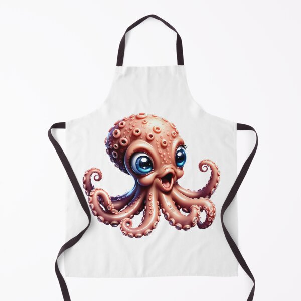 Item preview, Cute baby cartoon octopus ilustration designed and sold by Inspyralia.