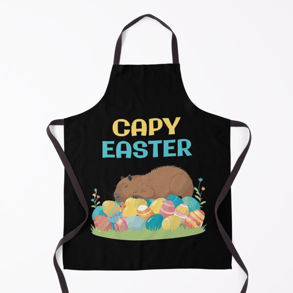 Aperçu de l'œuvre Capy Pâques. Capybara se reposant sur un tas d’œufs de Pâques. créée et vendue par twisted-dot.