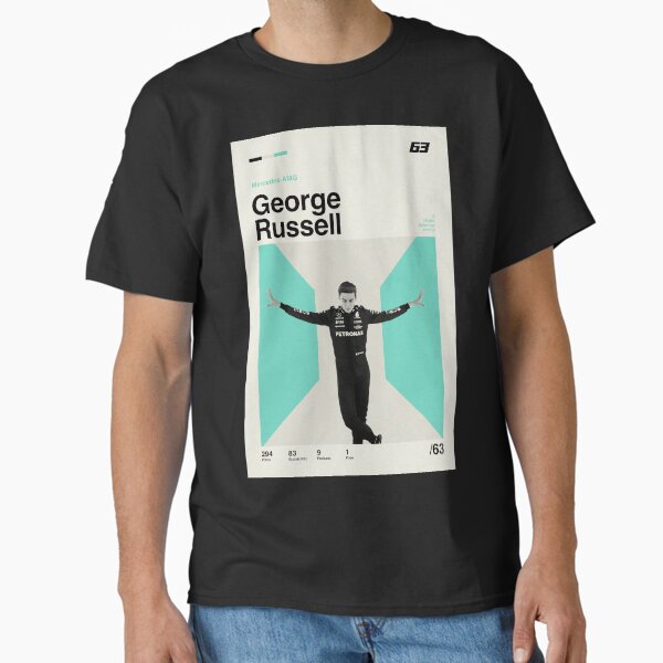 Item preview, George Russell Modern Mid Century Poster Pose Meme designed and sold by The Armorsmith.