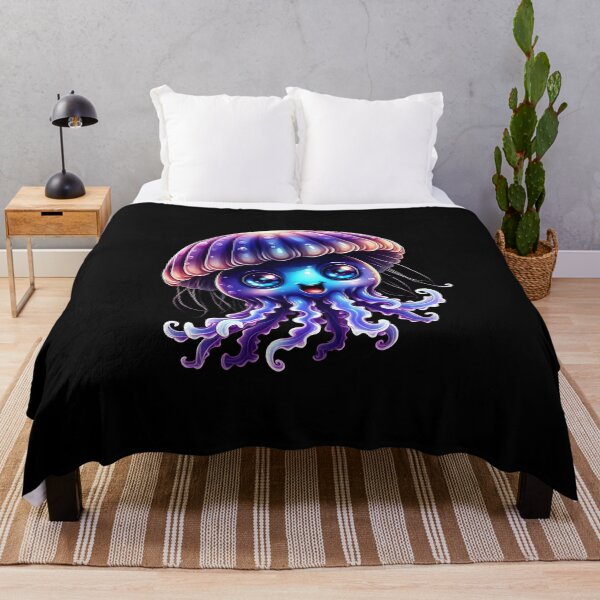 Item preview, Cute baby cartoon jellyfish ilustration designed and sold by Inspyralia.