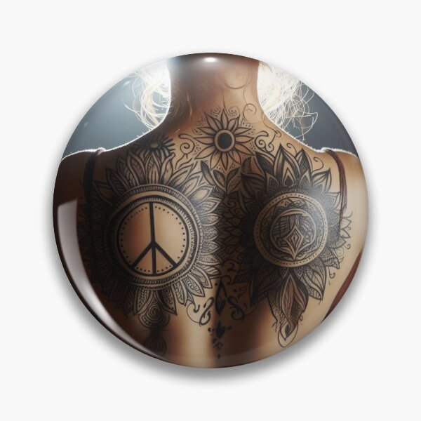 Item preview, Girl with Peace Tattoo designed and sold by PrintsQuarter.