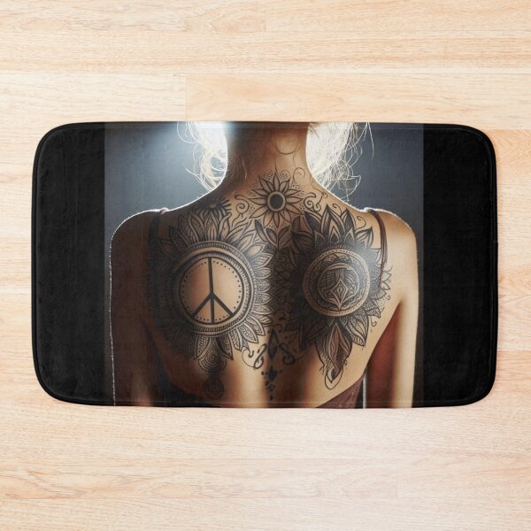 Item preview, Girl with Peace Tattoo designed and sold by PrintsQuarter.