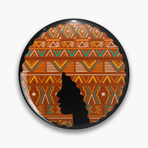 Item preview, Afro Hair Woman with African Pattern, Black History  designed and sold by Logiamerch.