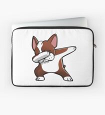 Funny Fawn Boston Terrier Dabbing Laptop Sleeve