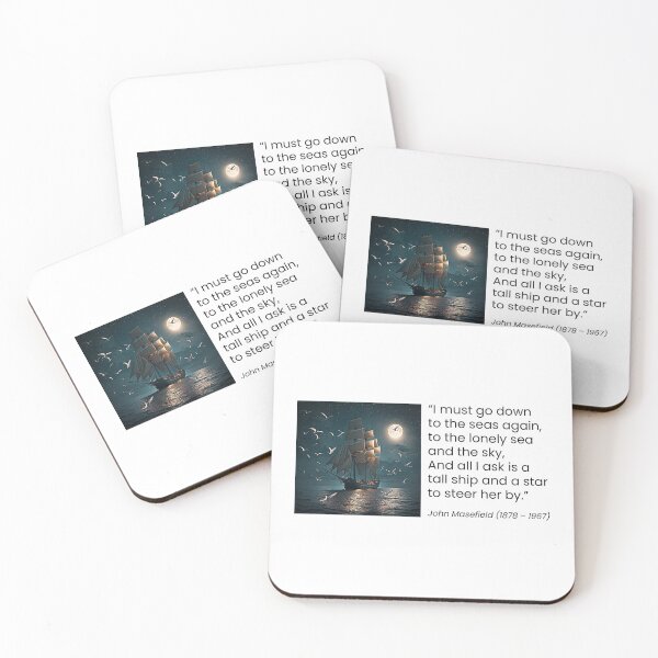 Item preview, John Masefield Sea Fever designed and sold by QuotationInsp.