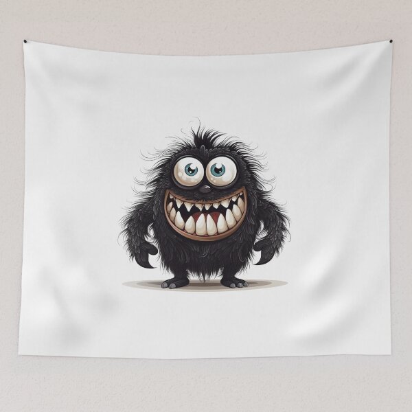 Item preview, Fluffy Happy Monster designed and sold by NicolasGlowArt.