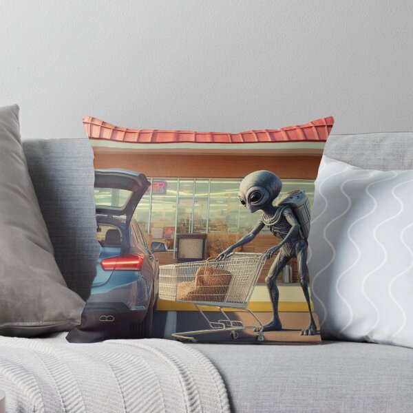 Item preview, an alien shopping before leaving. designed and sold by MyHappyArtShop.