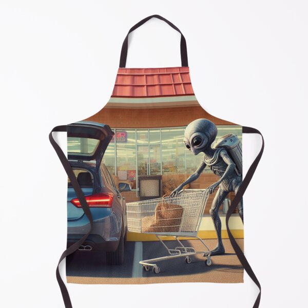 Item preview, an alien shopping before leaving. designed and sold by MyHappyArtShop.