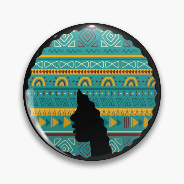 Item preview, Afro Hair Woman with African Pattern, Black History  designed and sold by Logiamerch.