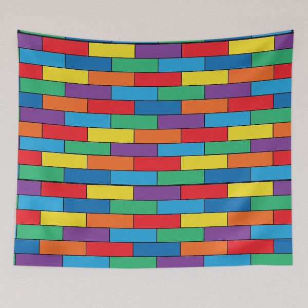 Item preview, Colorful Rainbow Brick Pattern designed and sold by magentasponge.