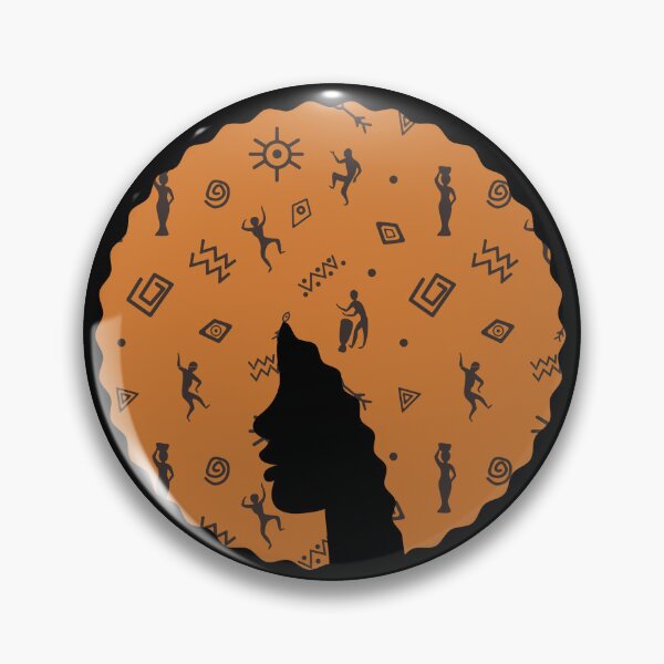 Item preview, Afro Hair Woman with African Pattern, Black History  designed and sold by Logiamerch.