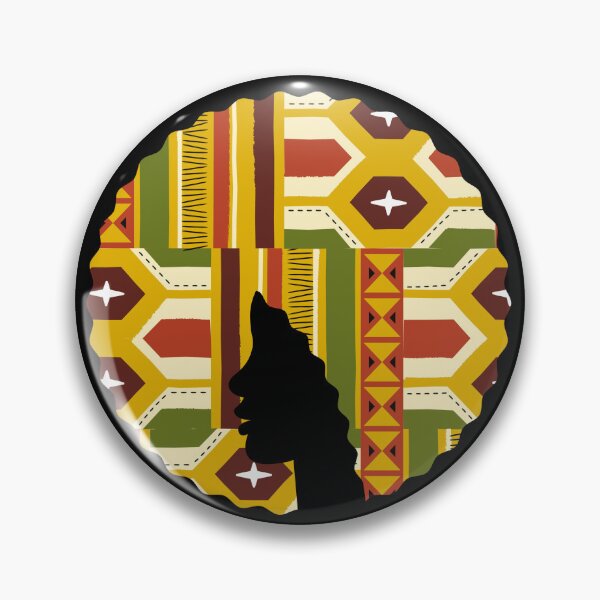 Item preview, Mujer de cabello afro con patrón africano, historia negra designed and sold by Logiamerch.