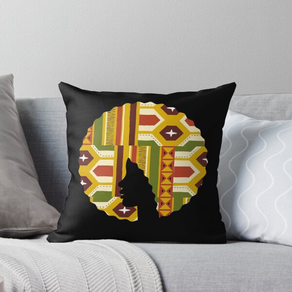 Item preview, Afro Hair Woman with African Pattern, Black History  designed and sold by Logiamerch.