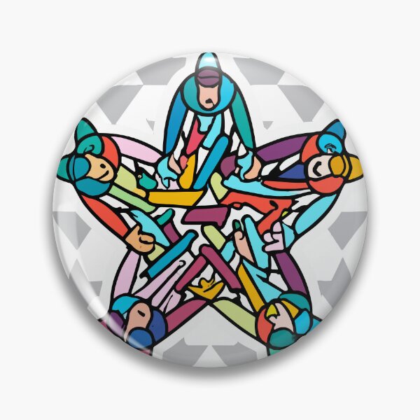 Item preview, Acrobatic Star Formation Geometric Design designed and sold by NiftyWrx.