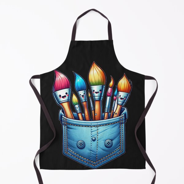 Item preview, Chest fanny pack jeans colorful brushes laughing faces painter artist comic funny designed and sold by G-M-Designs.