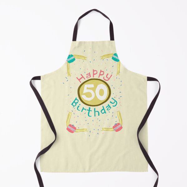 Item preview, Happy 50th birthday and happy macarons | pink yellow green designed and sold by Ingrid Poole.