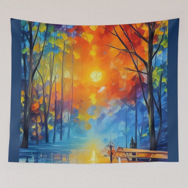 Aperçu de l'œuvre Coucher de soleil sur la rue Afremov créée et vendue par No1Equestrian.