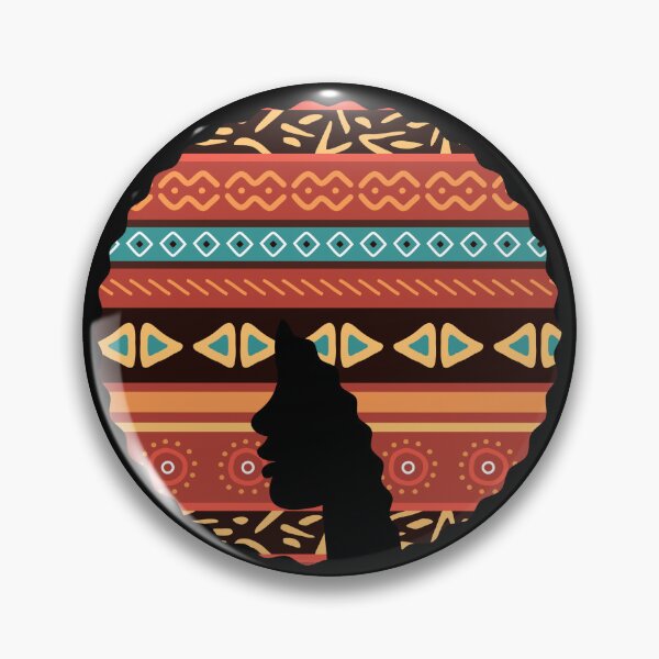 Item preview, Afro Hair Woman with African Pattern, Black History  designed and sold by Logiamerch.