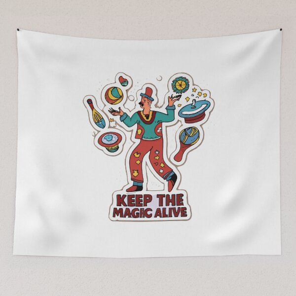 Item preview, Keep the Magic Alive Juggler Sticker designed and sold by NiftyWrx.