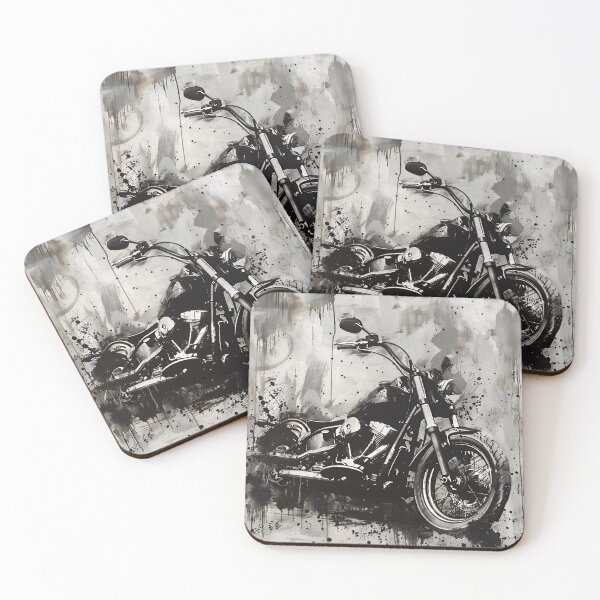 Item preview, Charcoal sketch of a motorcycle chopper designed and sold by dcrc.