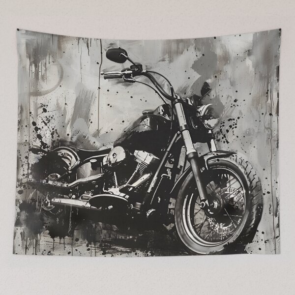 Item preview, Charcoal sketch of a motorcycle chopper designed and sold by dcrc.