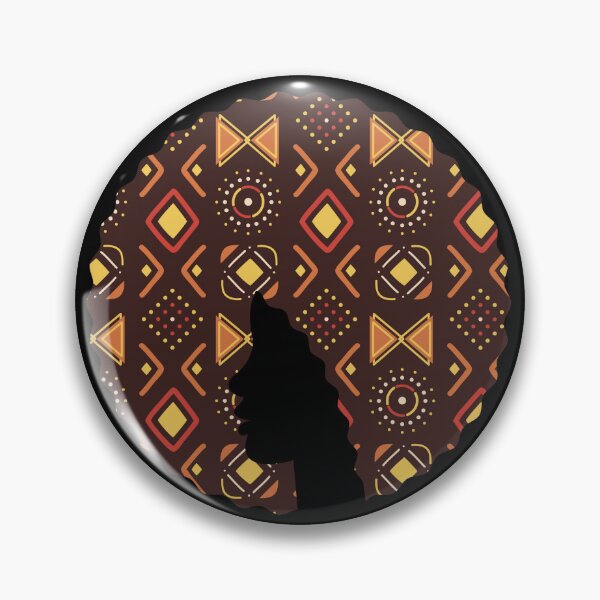 Item preview, Afro Hair Woman with African Pattern, Black History  designed and sold by Logiamerch.