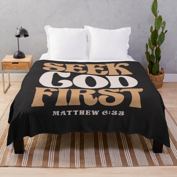 Item preview, Seek God First Matthew 6:33 Christian Quote designed and sold by cidolopez.