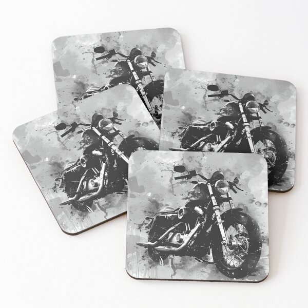 Item preview, Charcoal sketch of a motorcycle chopper designed and sold by dcrc.