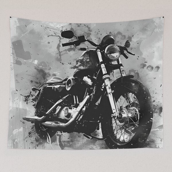 Item preview, Charcoal sketch of a motorcycle chopper designed and sold by dcrc.