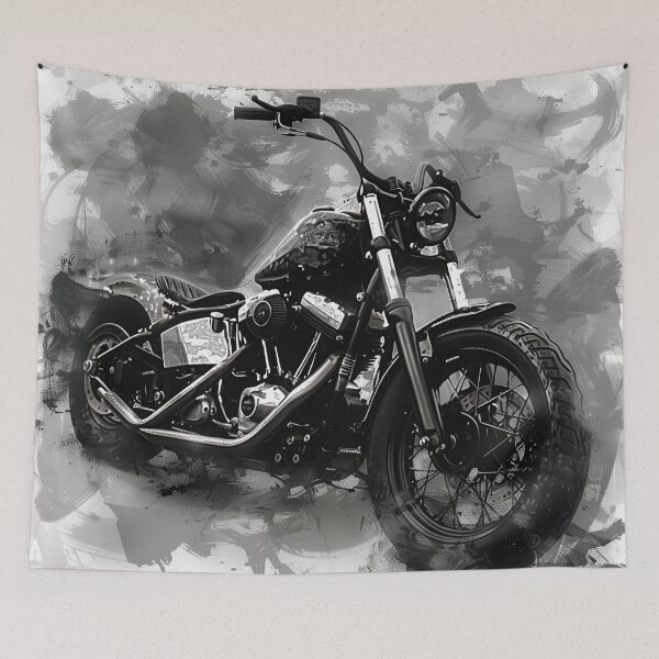 Item preview, charcoal sketch of a motorcycle chopper designed and sold by dcrc.