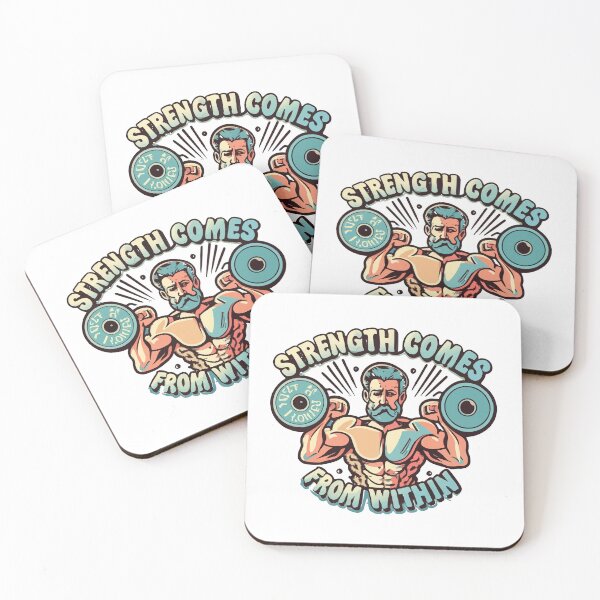 Item preview, Retro Strongman Motivational Quote Design designed and sold by NiftyWrx.