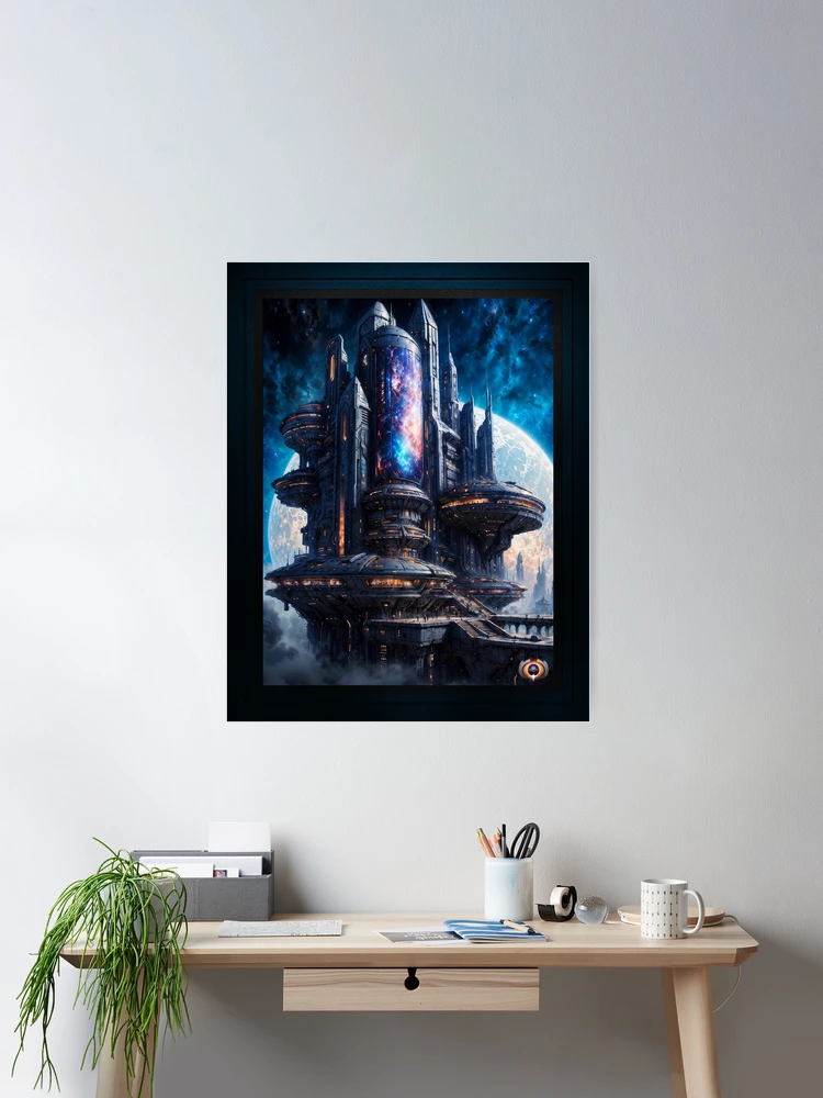 The Klorian Metropolis Mesmerizing AI Concept Sci-Fi Art by Xzendor7 Room Decor Poster Art Print