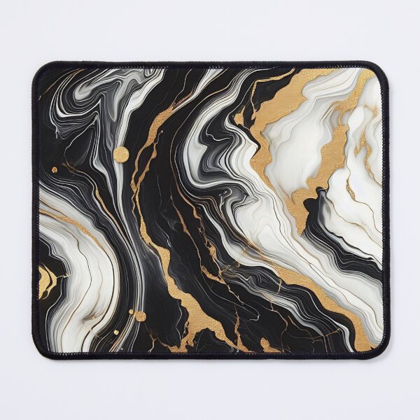 Item preview, Black and gold swirl of marble print designed and sold by PrintsQuarter.