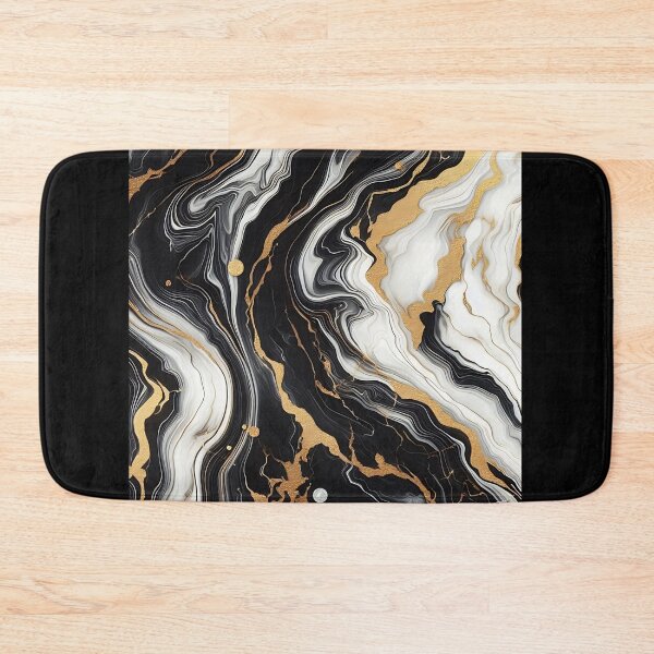 Item preview, Black and gold swirl of marble print designed and sold by PrintsQuarter.